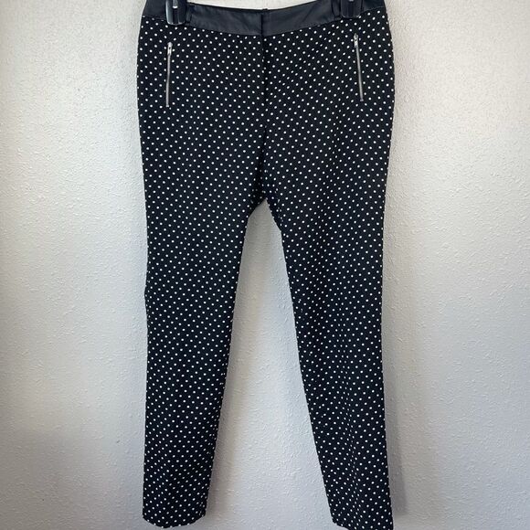 I ❤️ Ronson White Polka Dot Pants Size 8 EUC - Picture 1 of 10